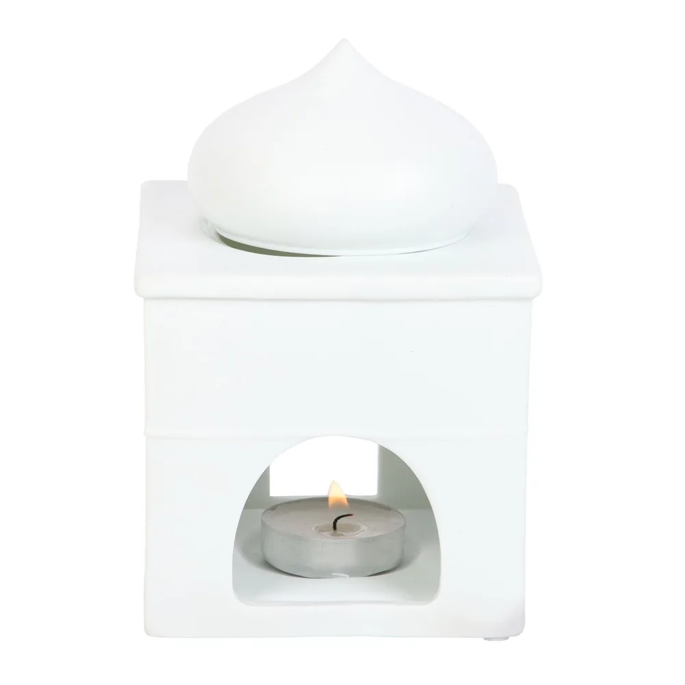 Off White Mosque Oil Burner and Incense Cone Holder - Image 6