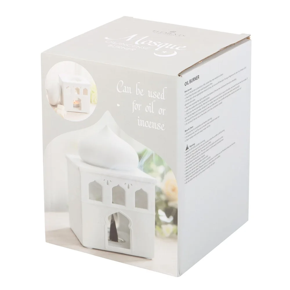 Off White Mosque Oil Burner and Incense Cone Holder - Image 7