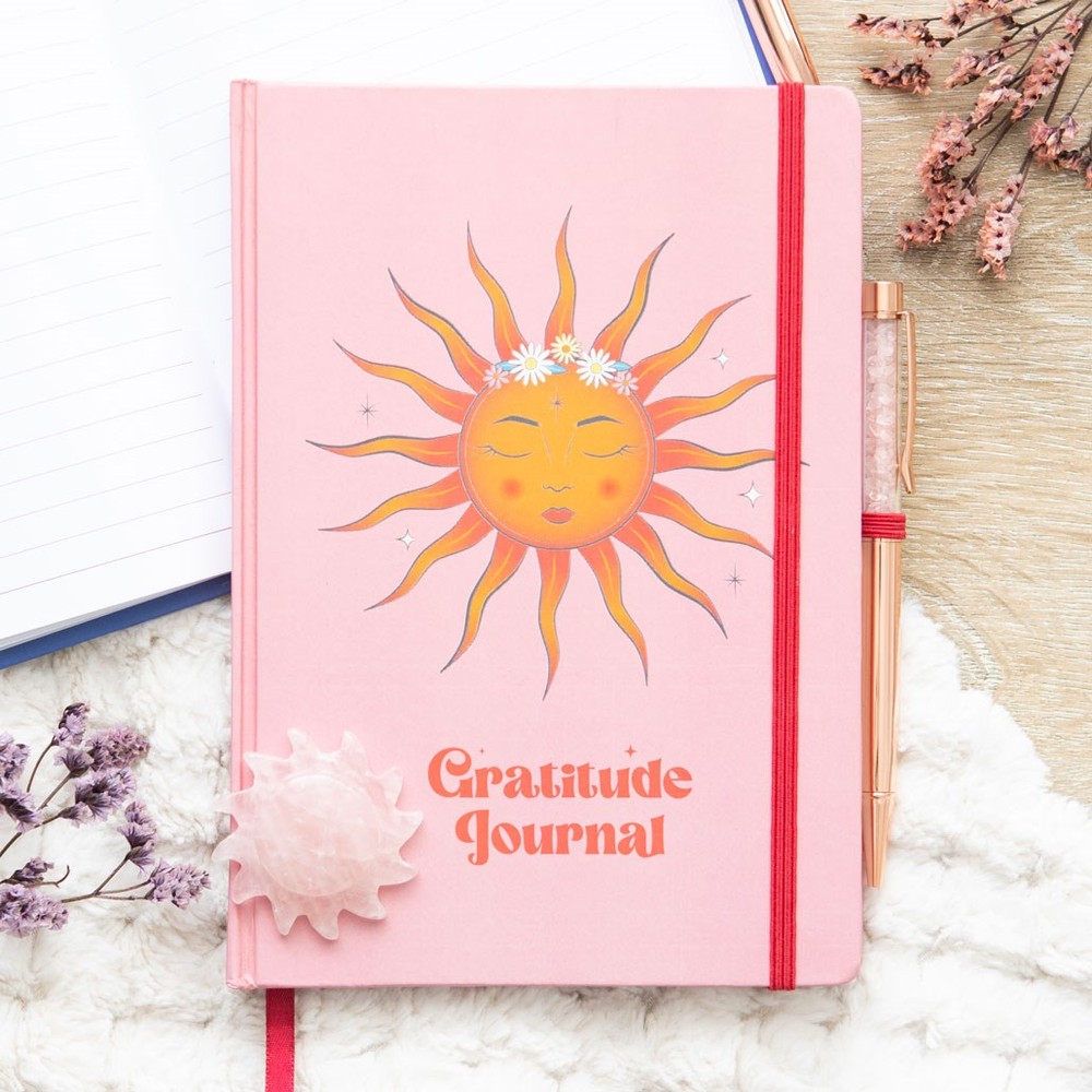 The Sun Gratitude Journal with Rose Quartz Pen The Sun Gratitude Journal with Rose Quartz Pen