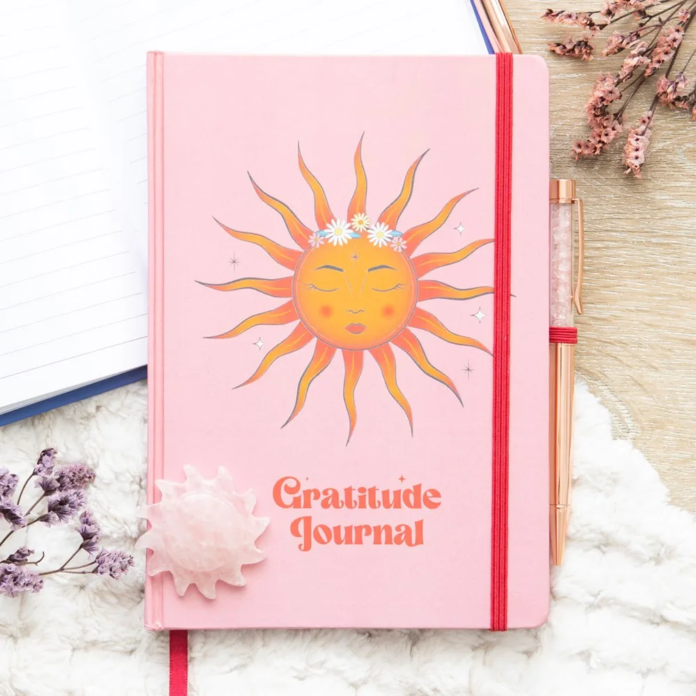 The Sun Gratitude Journal with Rose Quartz Pen The Sun Gratitude Journal with Rose Quartz Pen