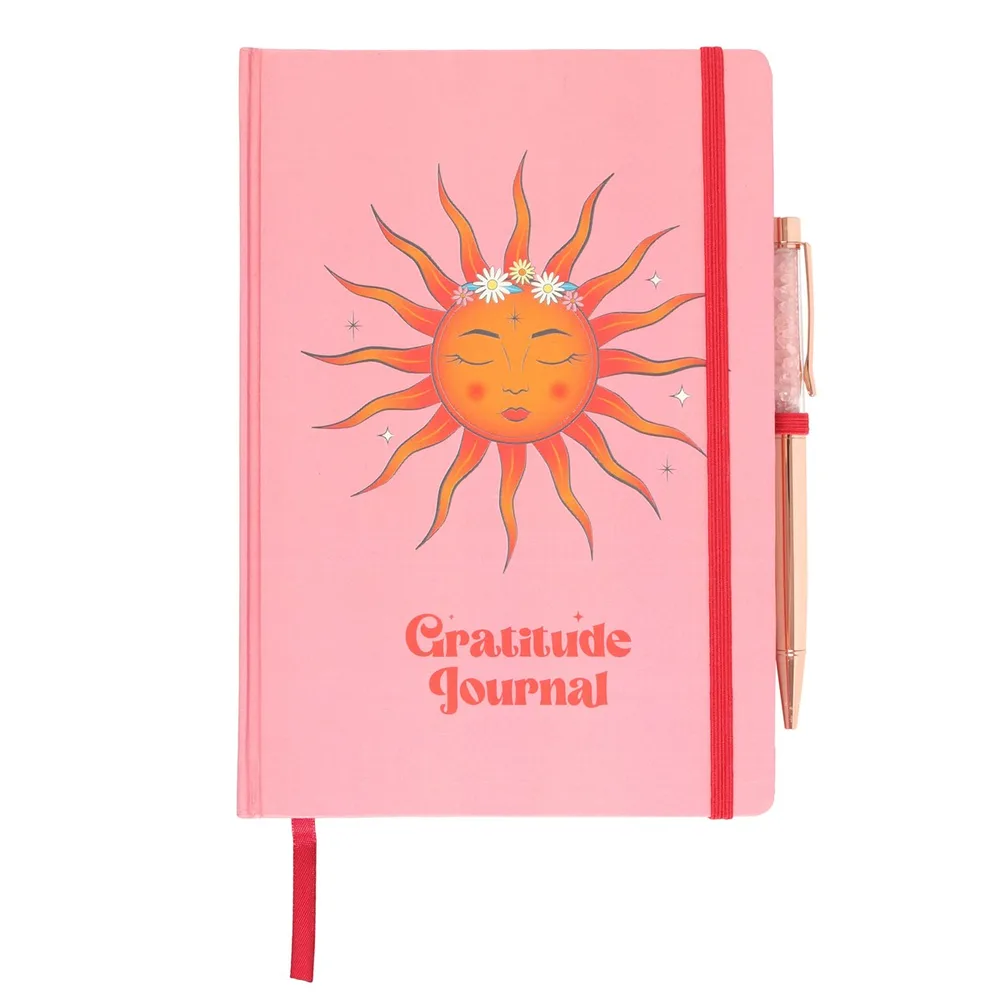 The Sun Gratitude Journal with Rose Quartz Pen - Image 2