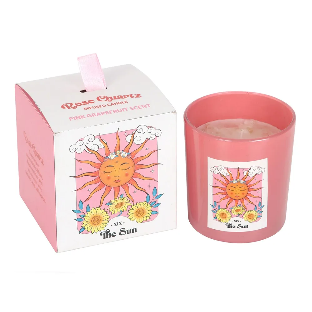 The Sun Rose Quartz Crystal Chip Candle - Image 2