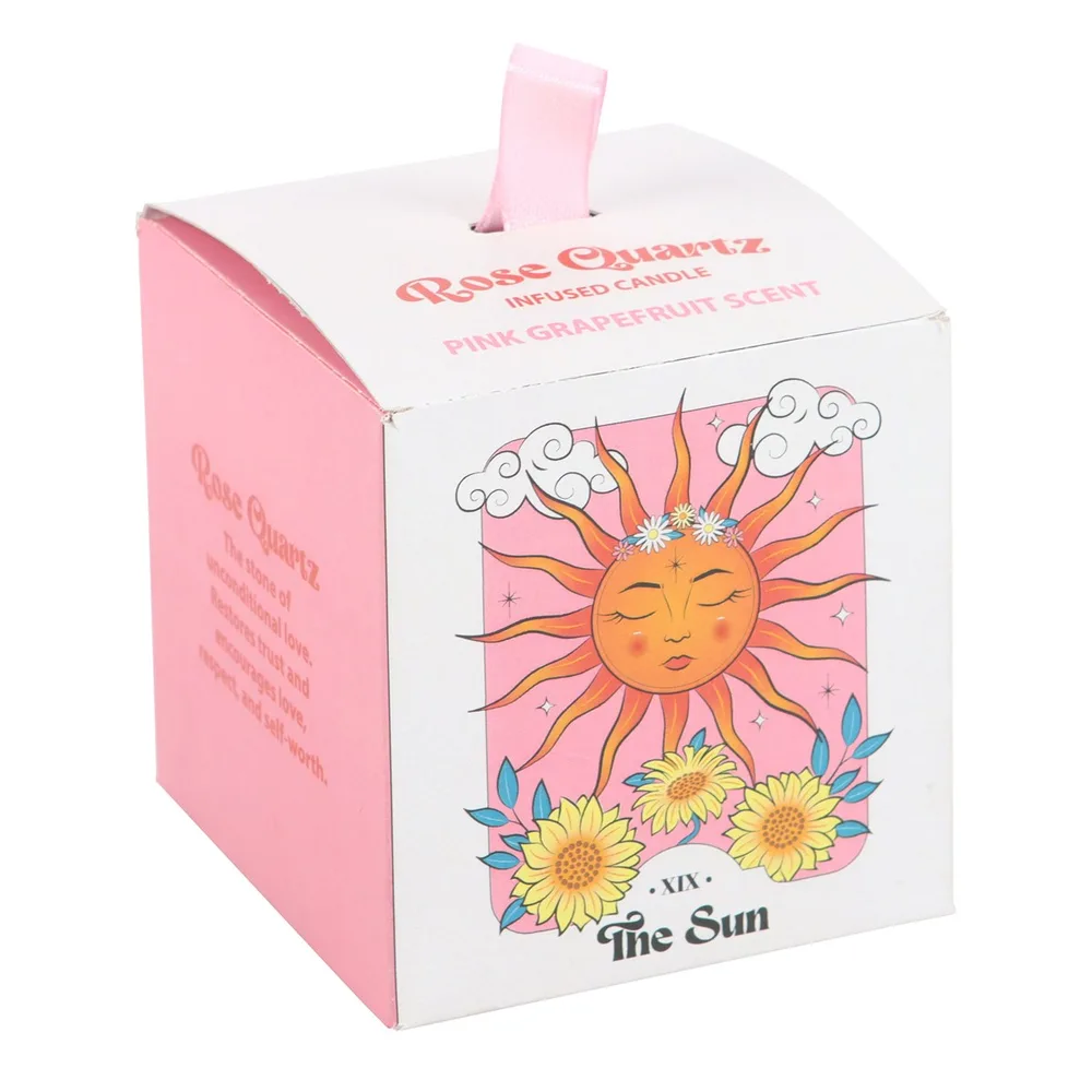 The Sun Rose Quartz Crystal Chip Candle - Image 5