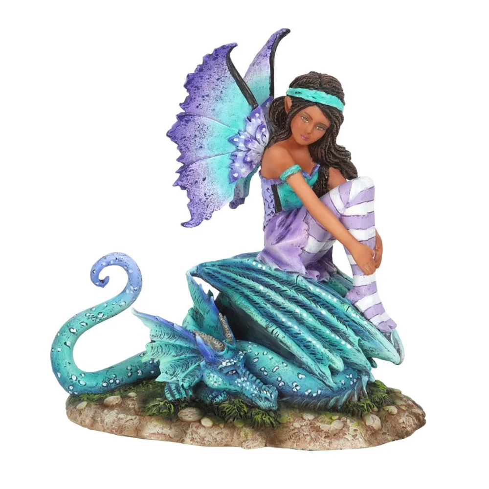 16cm Dragon Perch Fairy Figurine by Amy Brown 16cm Dragon Perch Fairy Figurine by Amy Brown