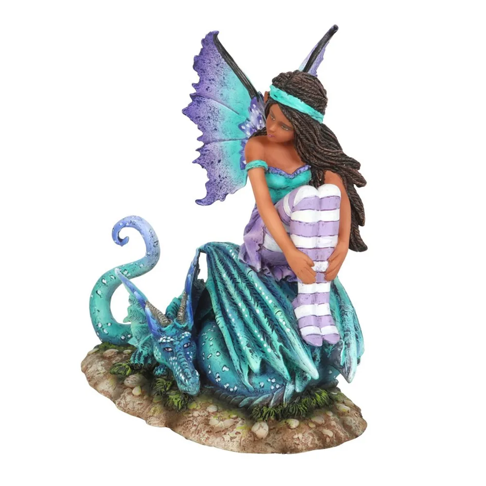 16cm Dragon Perch Fairy Figurine by Amy Brown - Image 2