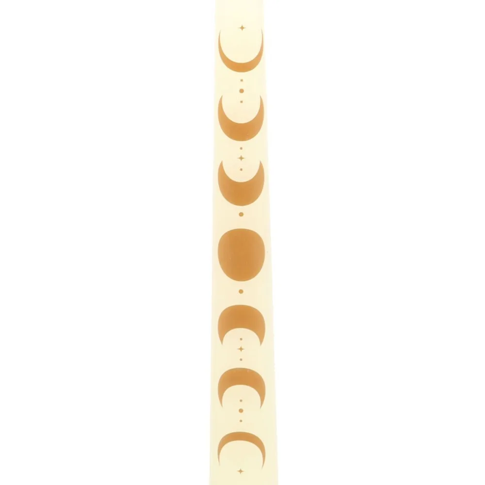 Set of 3 Off White Moon Phases Taper Dinner Candles - Image 4
