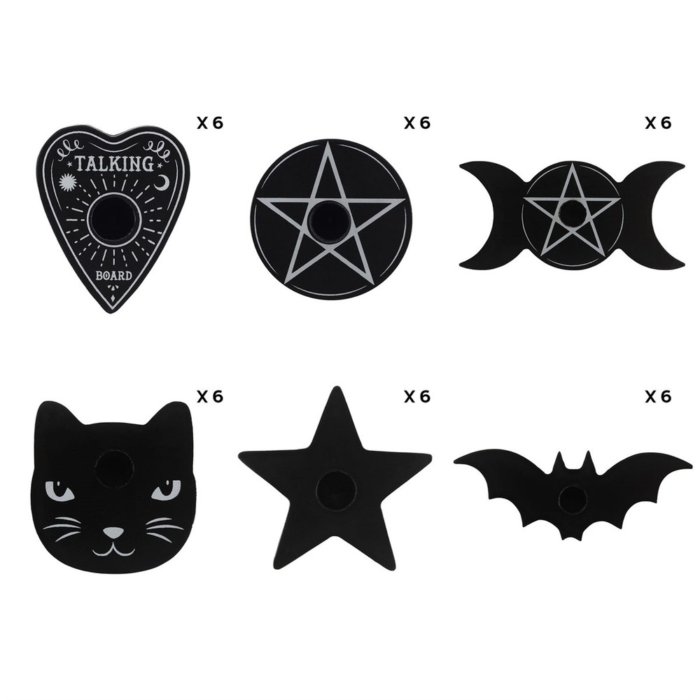 Pack of 36 Mixed Black Magic Spell Candle Holders Pack of 36 Mixed Black Magic Spell Candle Holders