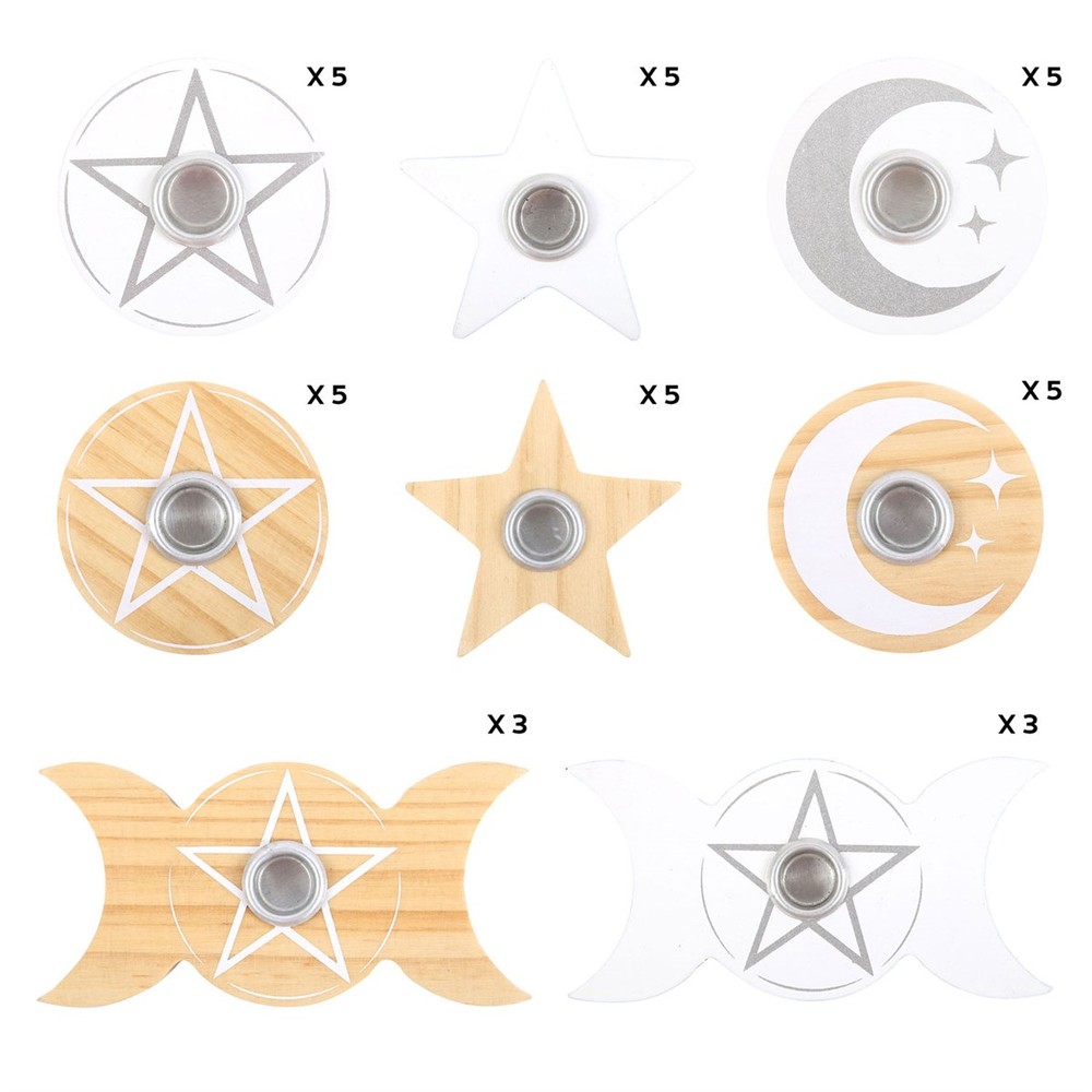 Set of 36 Mixed White and Natural Spell Candle Holders Set of 36 Mixed White and Natural Spell Candle Holders