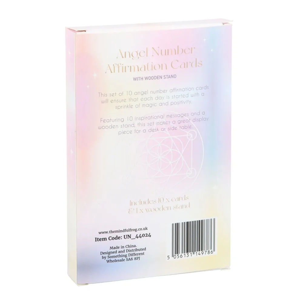 Angel Number Affirmation Cards with Wooden Stand - Image 6