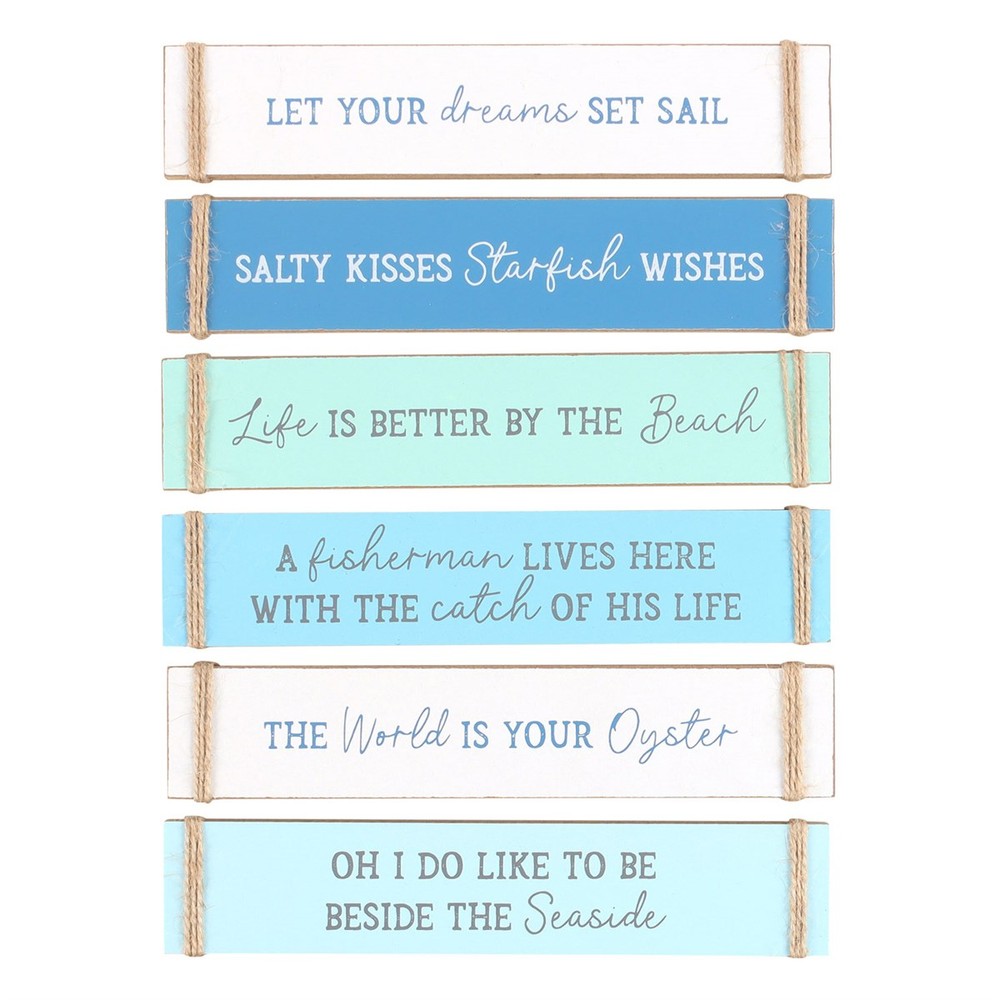 Pack of 6 Nautical Block Signs Pack of 6 Nautical Block Signs