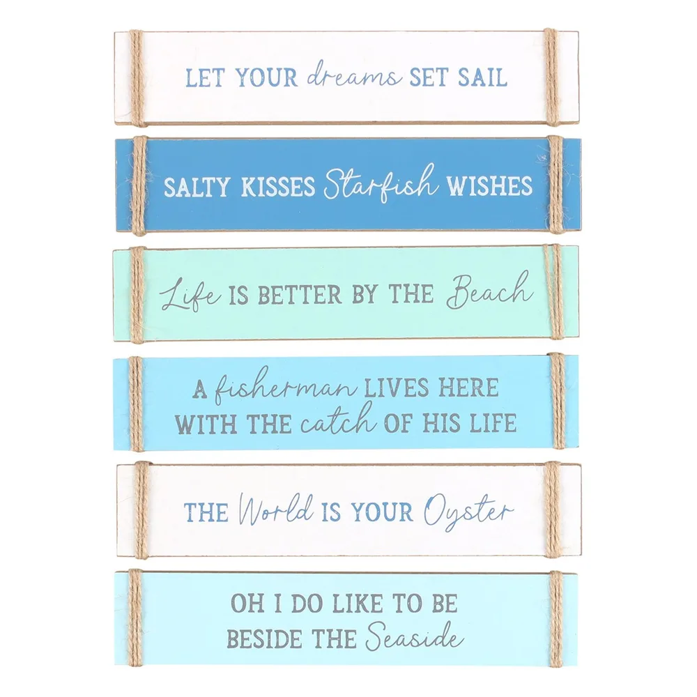 Pack of 6 Nautical Block Signs Pack of 6 Nautical Block Signs
