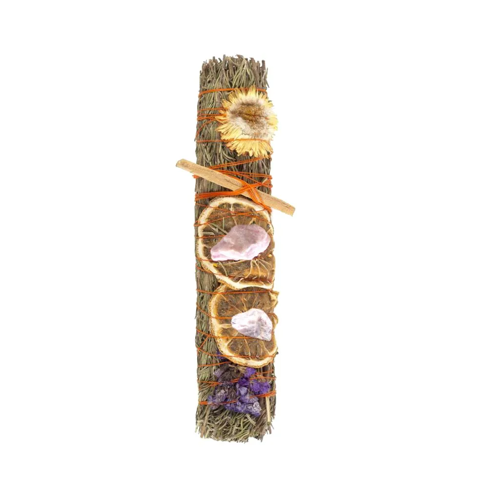 9in Ritual Wand Smudge Stick with Rosemary, Lavender, and Orange 9in Ritual Wand Smudge Stick with Rosemary, Lavender, and Orange