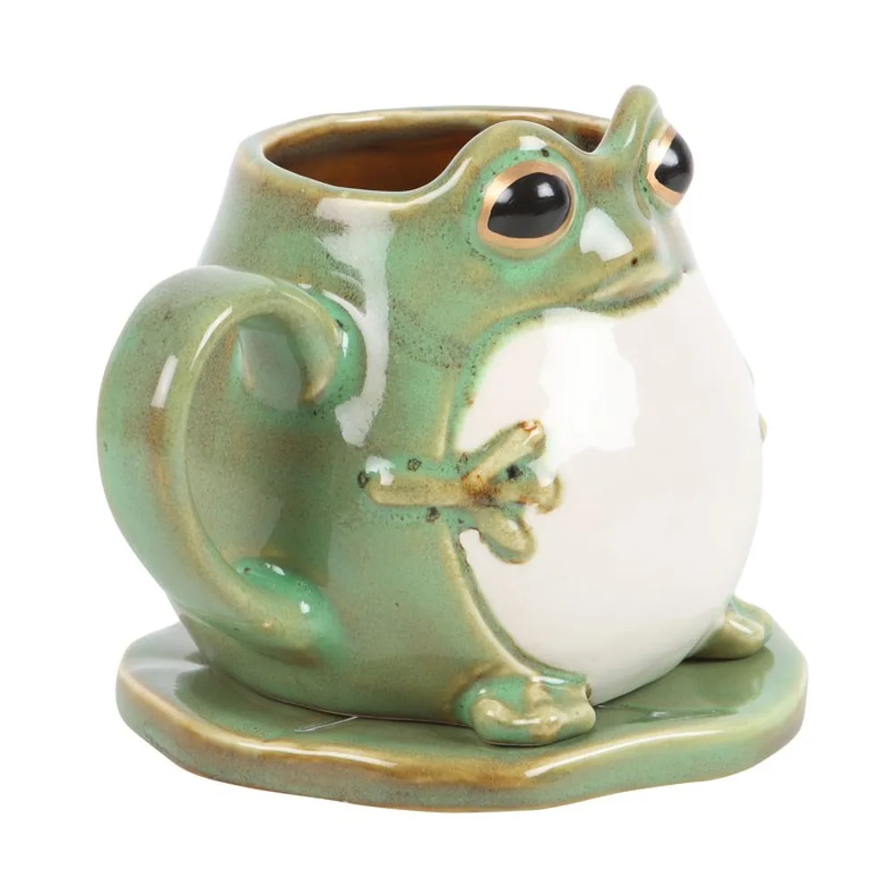 Frog Shaped Mug and Lily Pad Saucer - Image 3