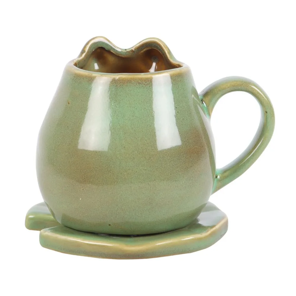 Frog Shaped Mug and Lily Pad Saucer - Image 4