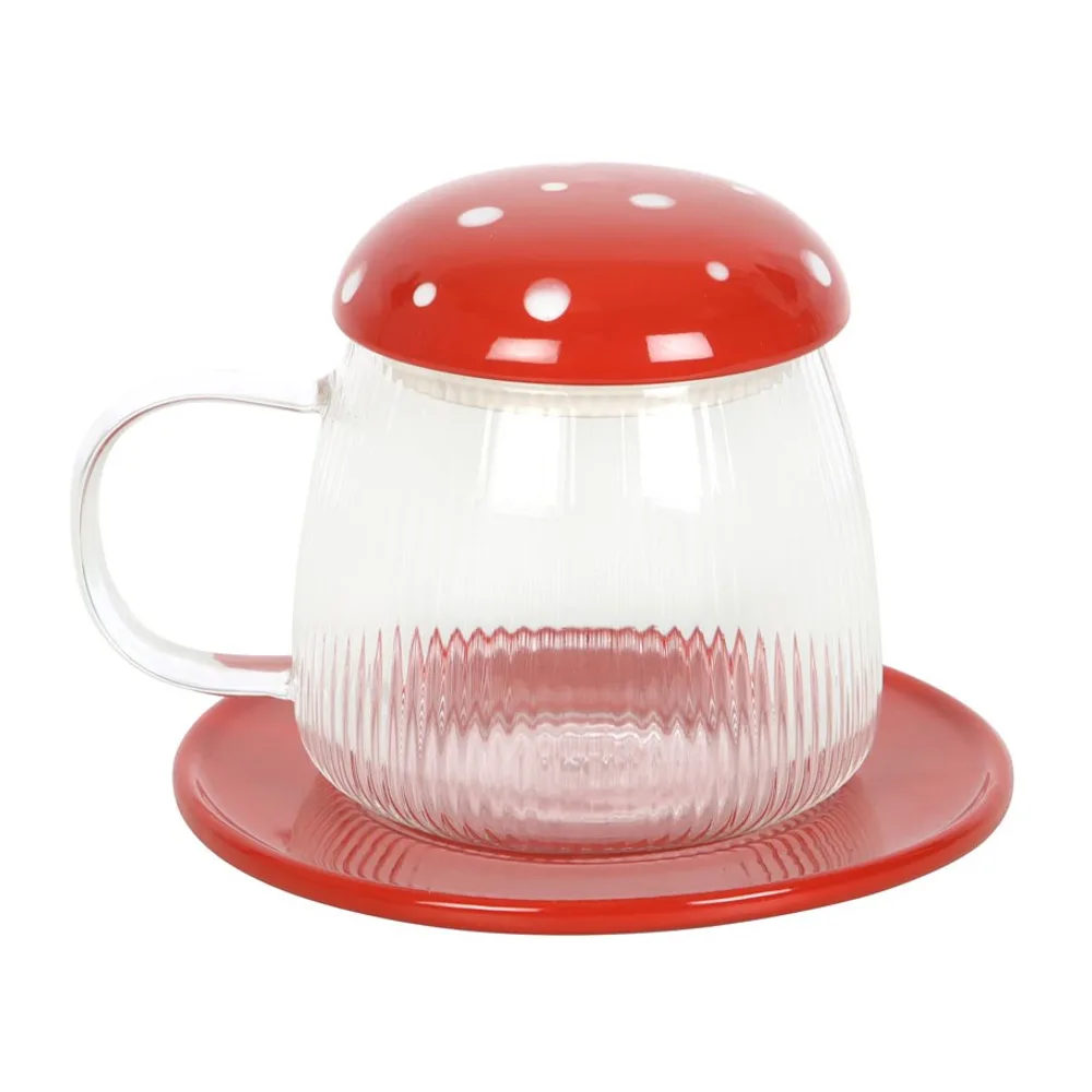 Glass Mushroom Mug and Saucer, photo 2 of 6