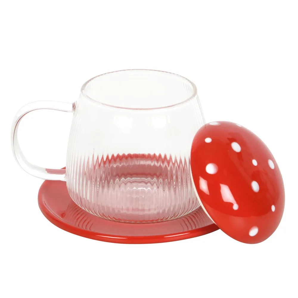 Glass Mushroom Mug and Saucer, photo 3 of 6