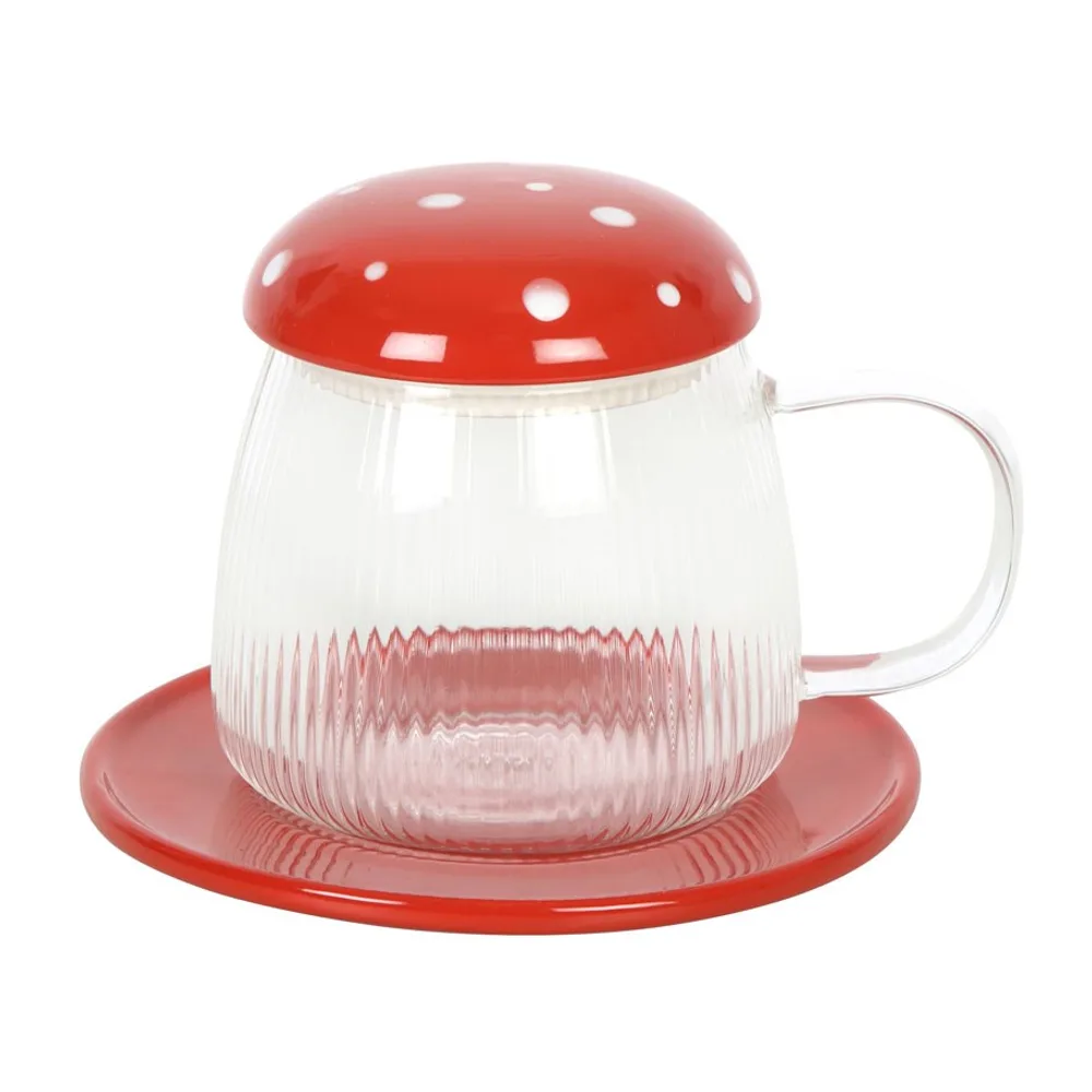 Glass Mushroom Mug and Saucer, photo 4 of 6