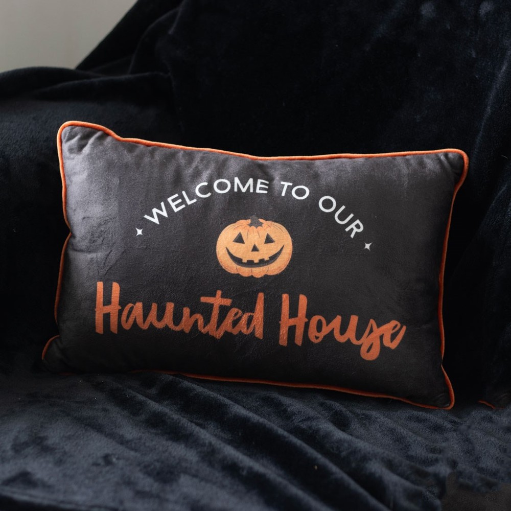 40cm Rectangular Haunted House Cushion 40cm Rectangular Haunted House Cushion