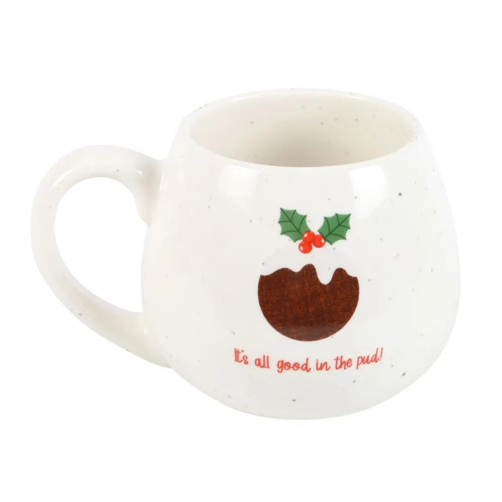 All Good in the Pud Rounded Christmas Mug All Good in the Pud Rounded Christmas Mug