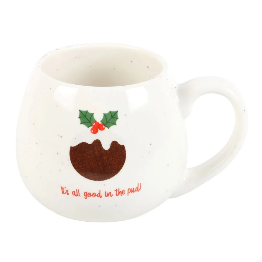 All Good in the Pud Rounded Christmas Mug, photo 3 of 4