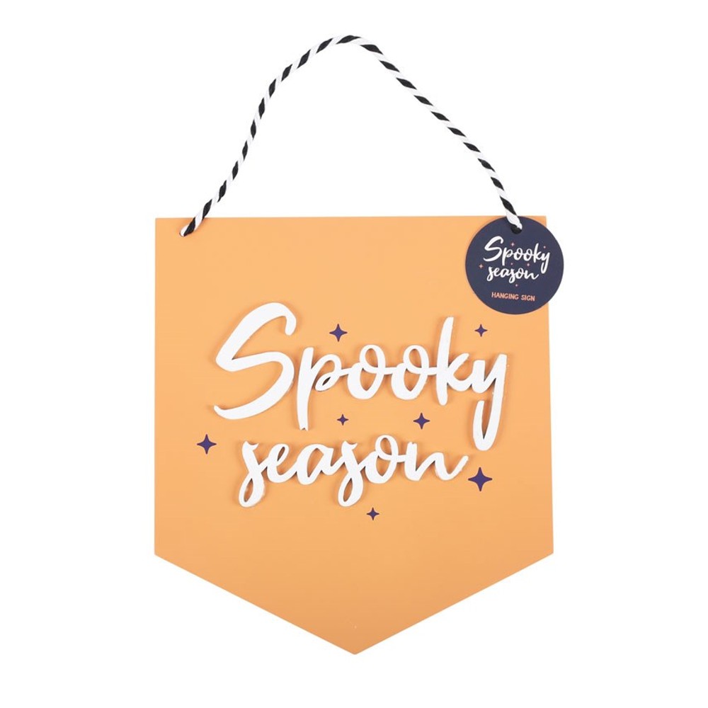 Orange Spooky Season Hanging Sign Orange Spooky Season Hanging Sign