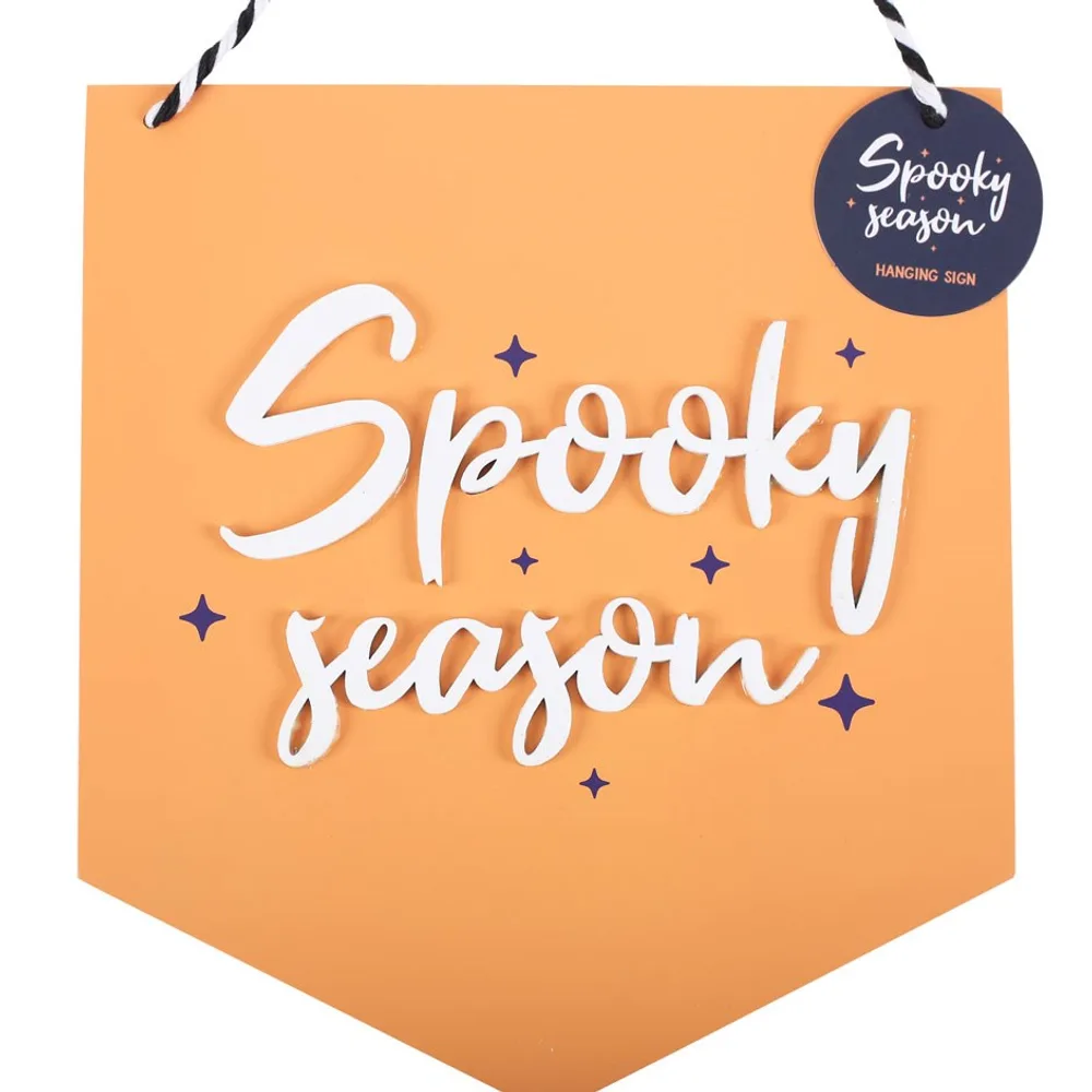 Orange Spooky Season Hanging Sign - Image 2