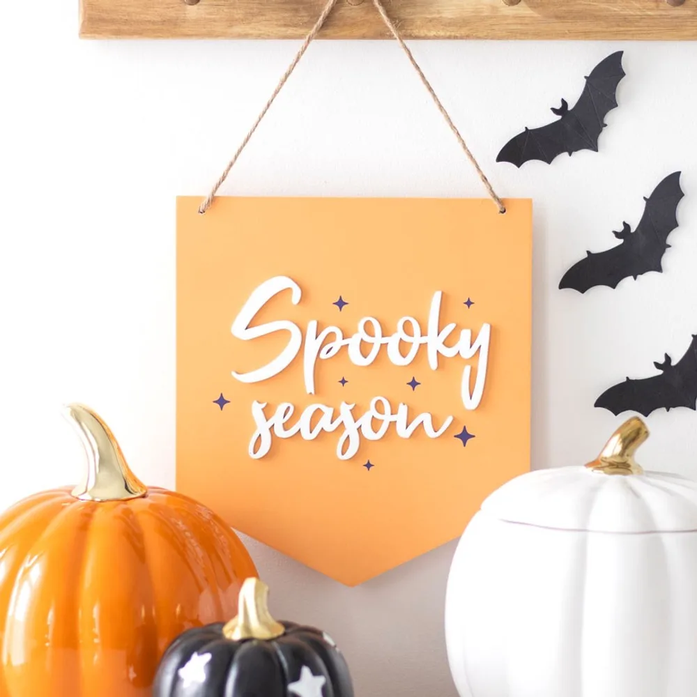 Orange Spooky Season Hanging Sign - Image 4