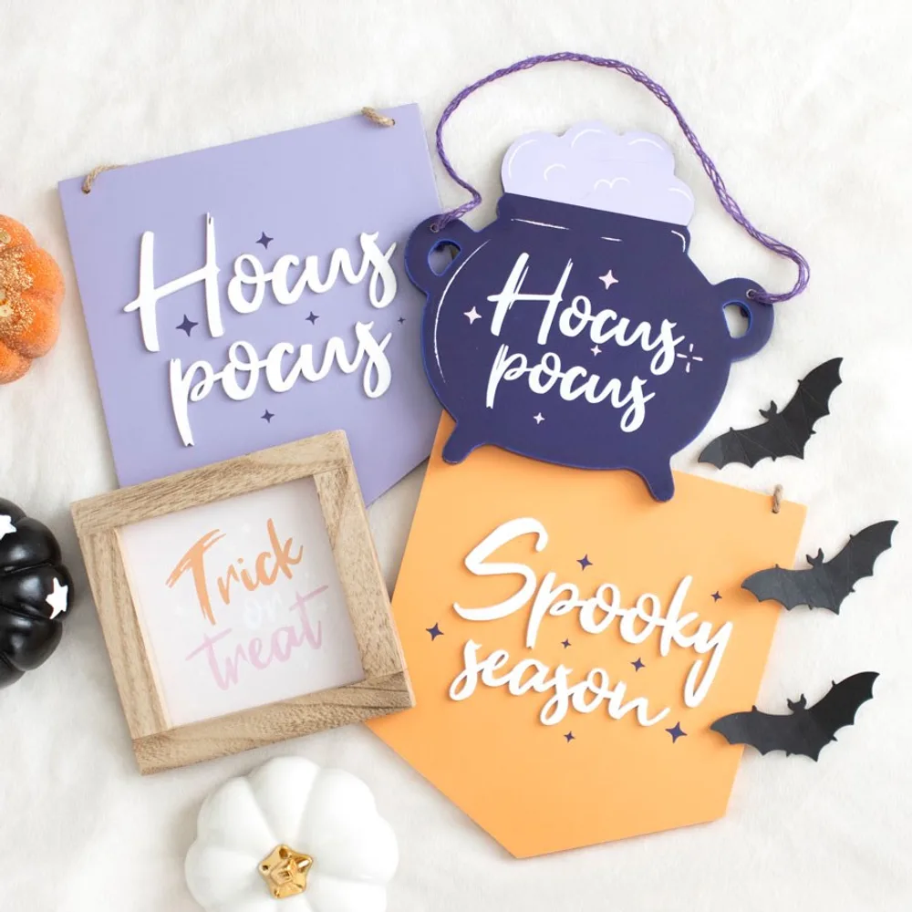 Purple Hocus Pocus Hanging Sign, photo 5 of 5