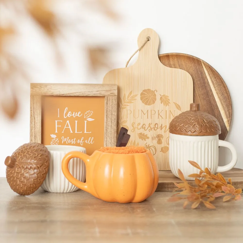Orange I Love Fall Most of All Wooden Frame Sign - Image 5