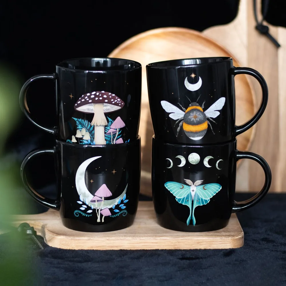 Set of 4 Dark Forest Mugs Set of 4 Dark Forest Mugs