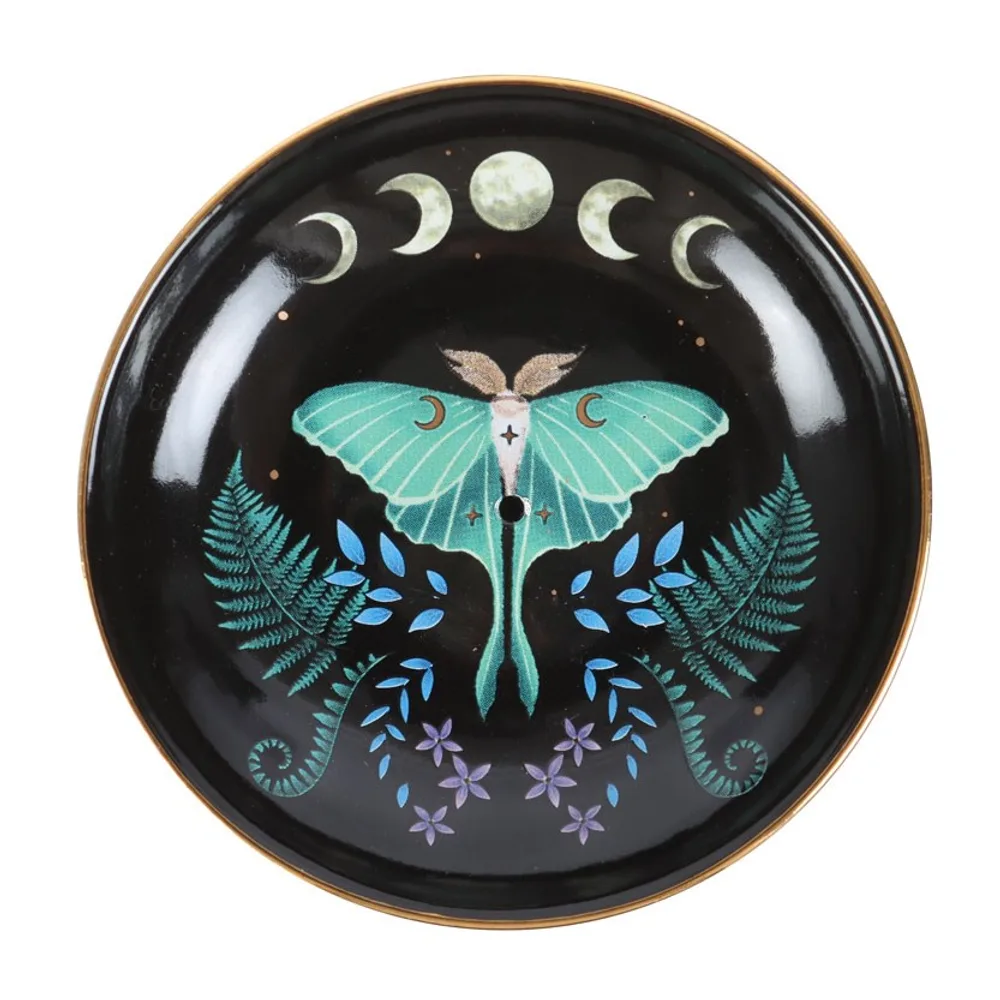Luna Moth Ceramic Incense Plate - Image 3