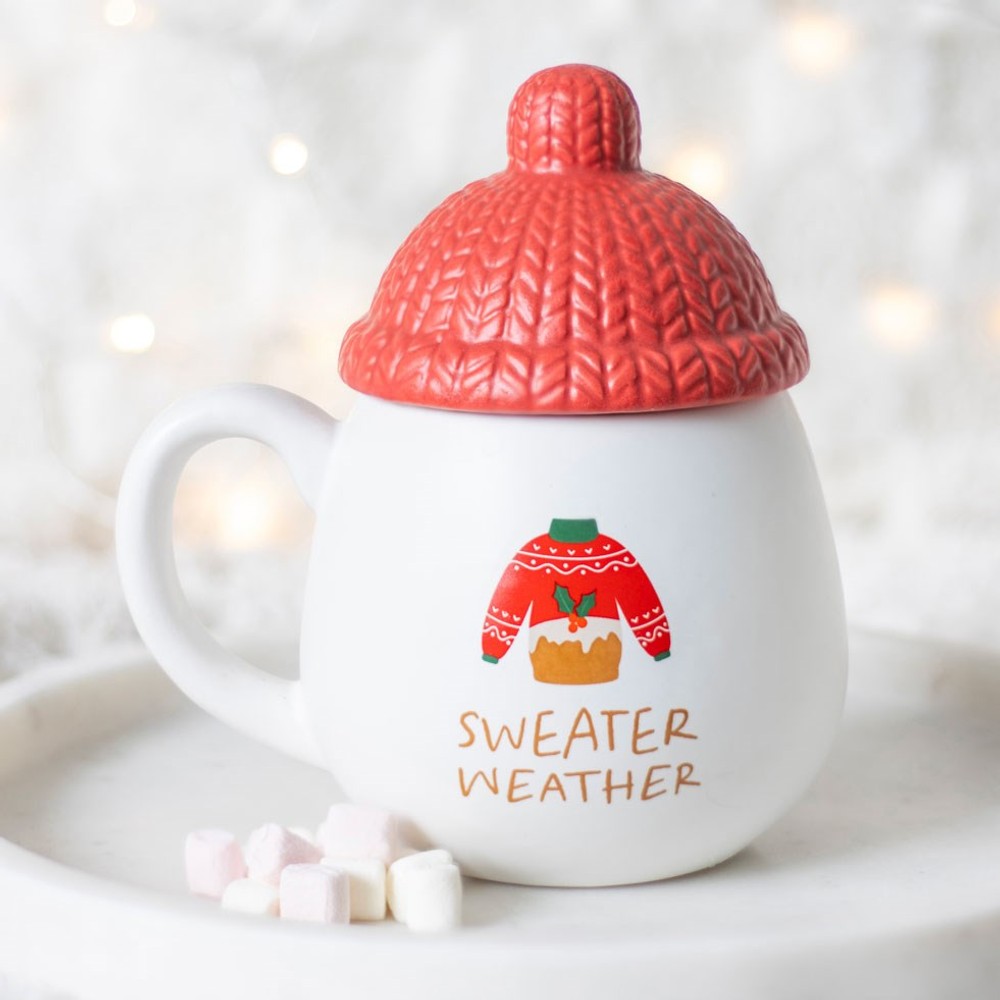 Sweater Weather Lidded Mug Sweater Weather Lidded Mug