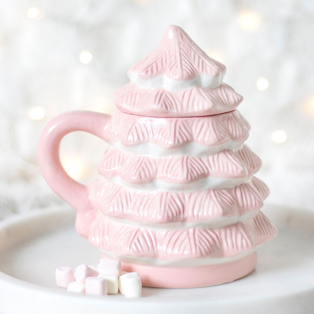 Pink Christmas Tree Shaped Mug Pink Christmas Tree Shaped Mug