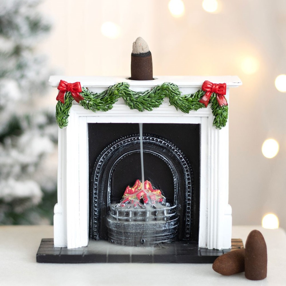 Christmas Fireplace Backflow Incense Burner Christmas Fireplace Backflow Incense Burner