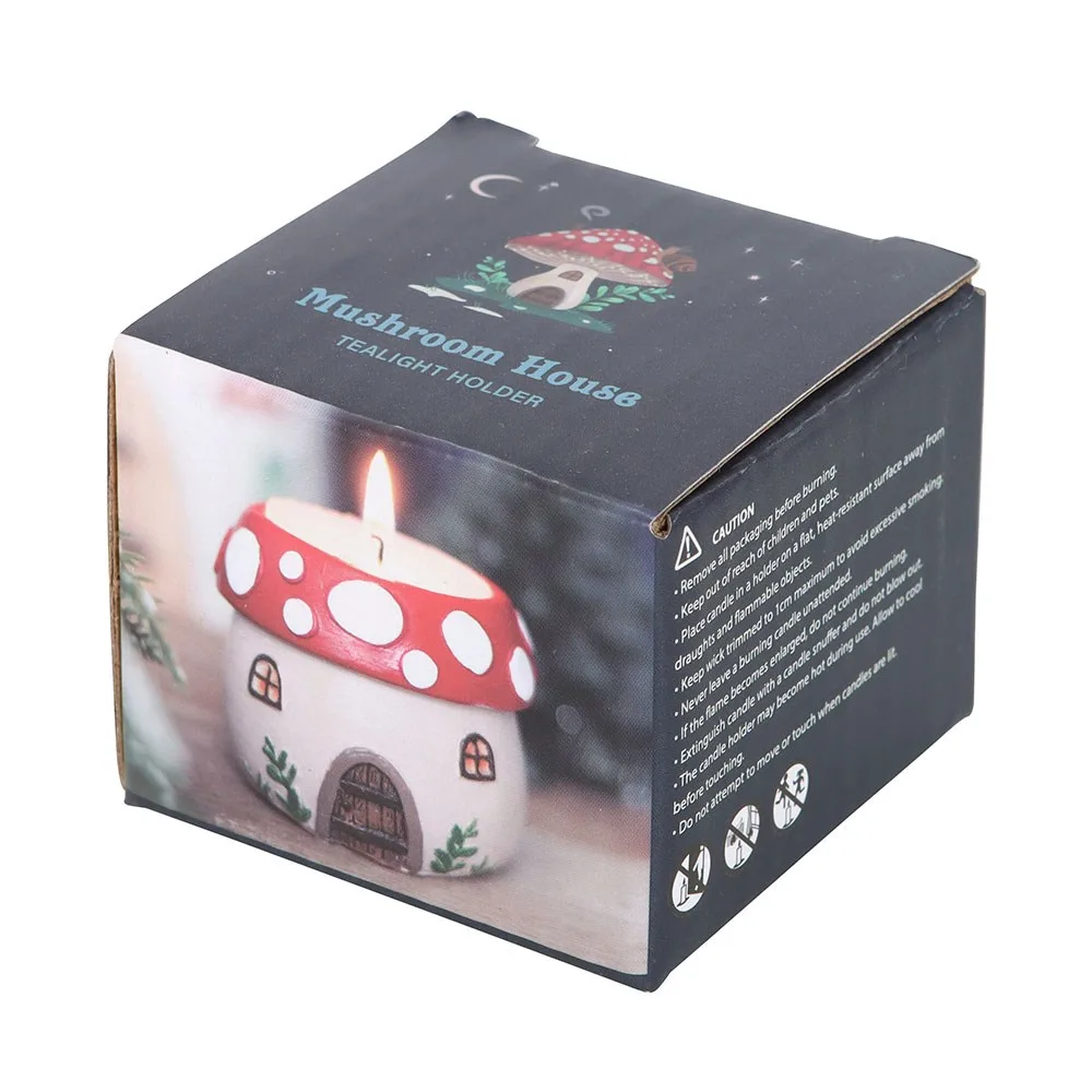 Mushroom House Resin Tealight Holder - Image 5