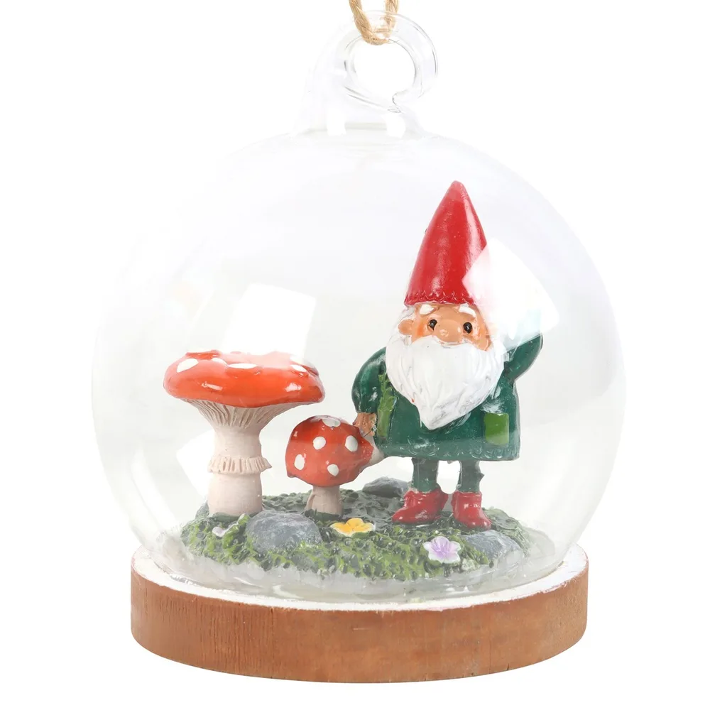 Gnome Glass Dome Hanging Decoration - Image 3