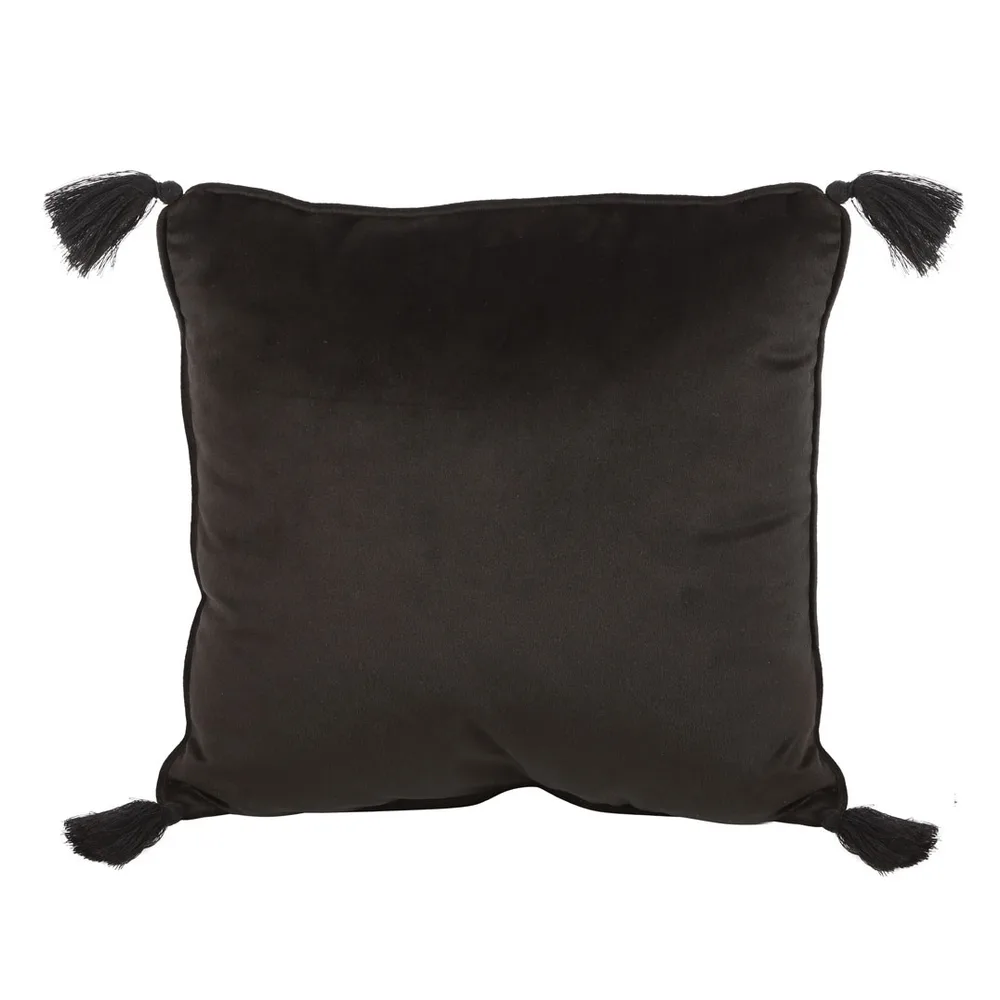 35cm Square Black Astrology Wheel Cushion - Image 2