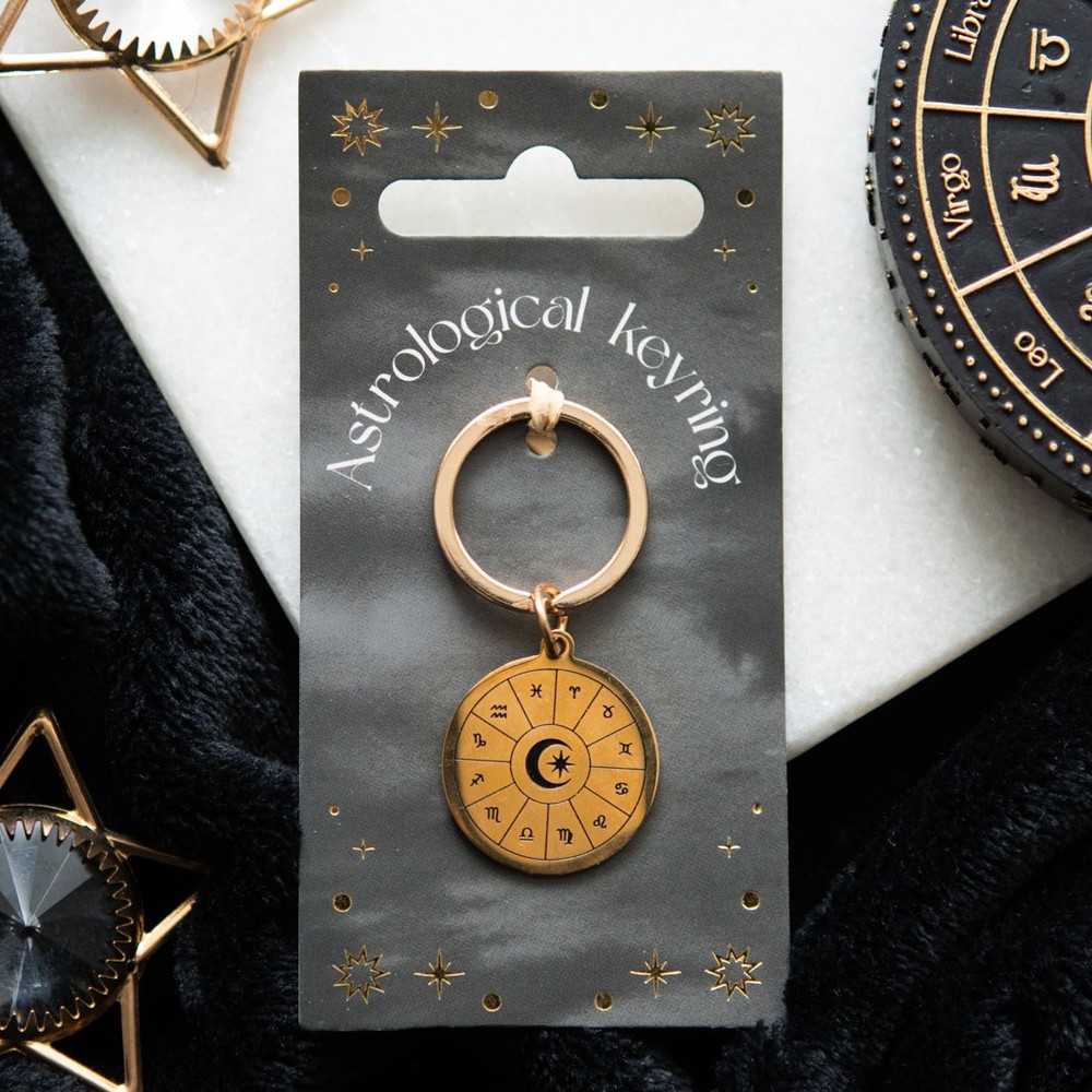 Astrology Wheel Keyring Astrology Wheel Keyring
