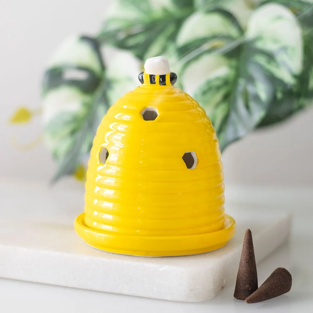 Yellow Beehive Incense Cone Holder Yellow Beehive Incense Cone Holder