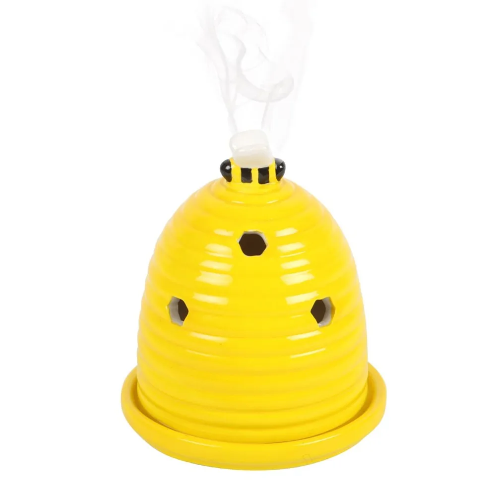 Yellow Beehive Incense Cone Holder - Image 2