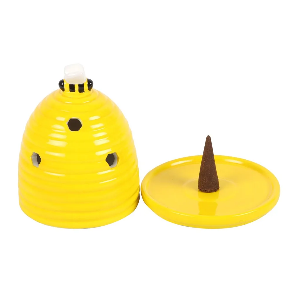 Yellow Beehive Incense Cone Holder - Image 3