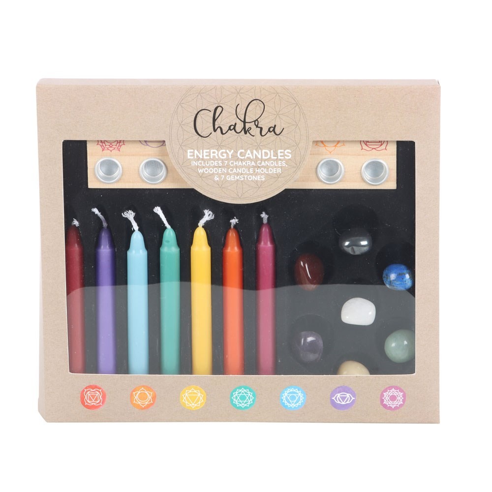 Chakra Energy Candle and Crystal Gift Set Chakra Energy Candle and Crystal Gift Set