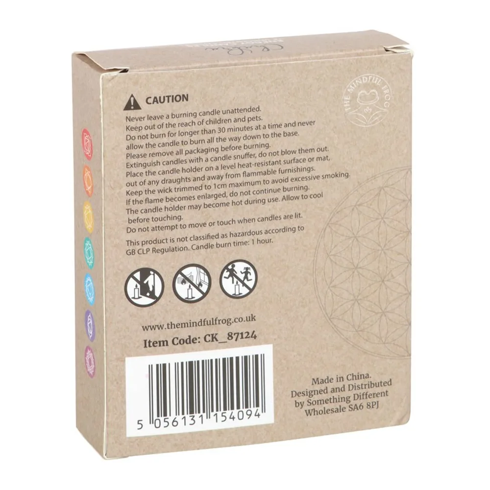 Pack of 14 Unscented Chakra Energy Candles - Image 4
