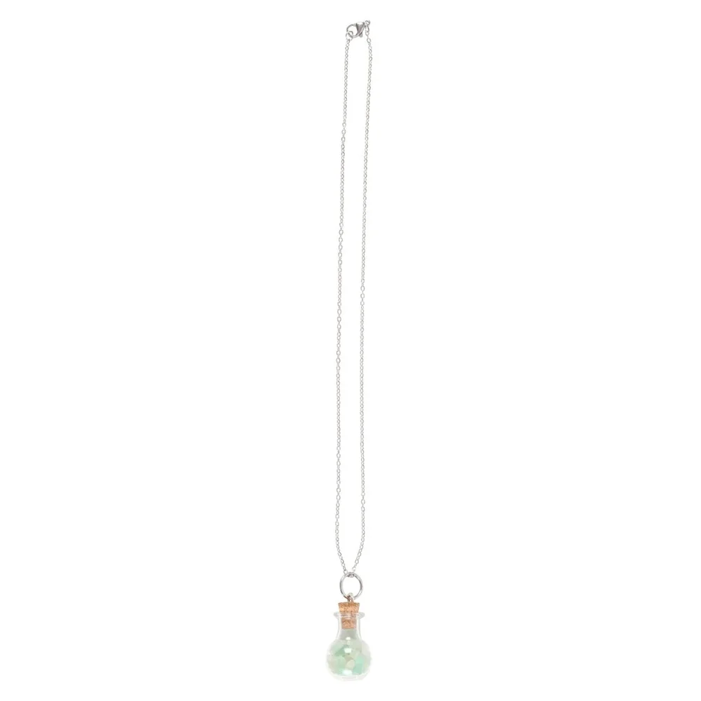 Luck Green Aventurine Crystal Chip Potion Bottle Necklace, photo 4 of 7