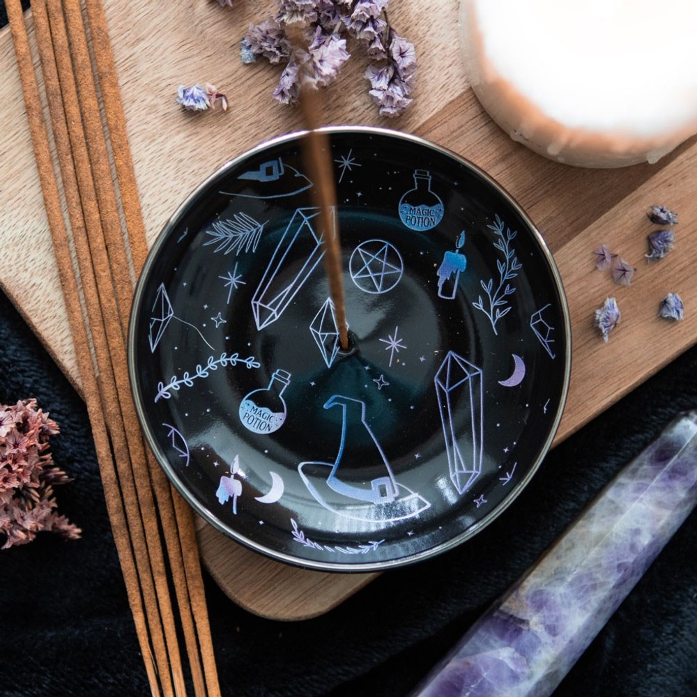 Crystal Witch Incense Holder Plate Crystal Witch Incense Holder Plate