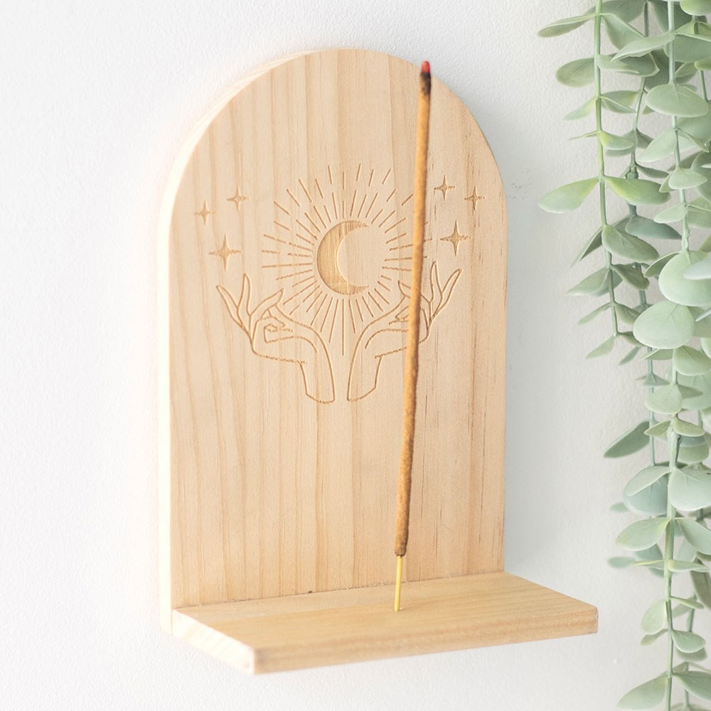 Natural Mystical Hands Incense Holder Shelf Natural Mystical Hands Incense Holder Shelf