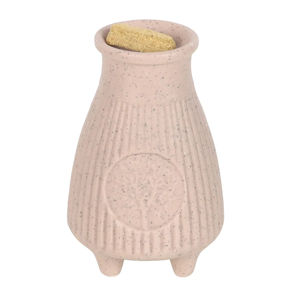 Greige Ribbed Palo Santo Brick Burner Greige Ribbed Palo Santo Brick Burner