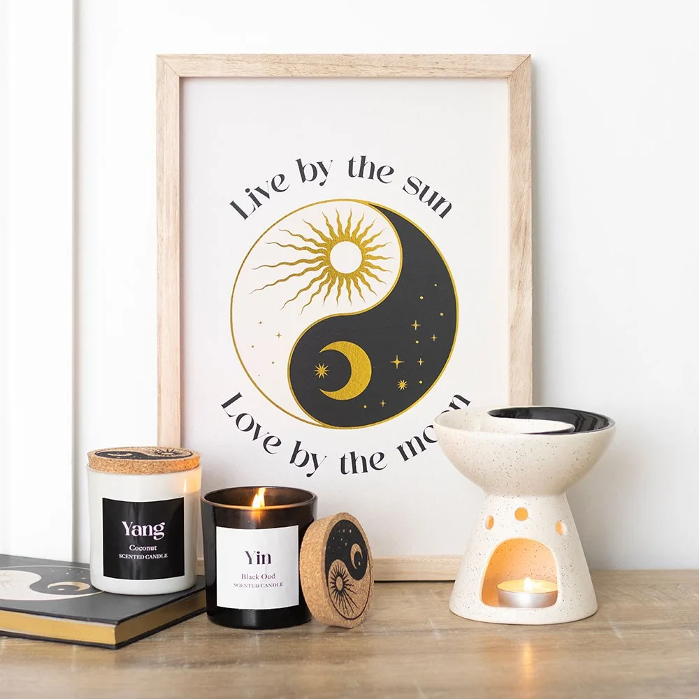 Set of 2 Yin Yang Black Oud and Coconut Candles - Image 6