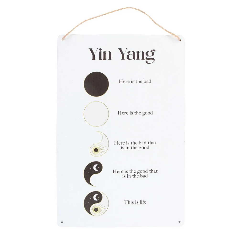 30cm Yin Yang Hanging Metal Sign, photo 2 of 5