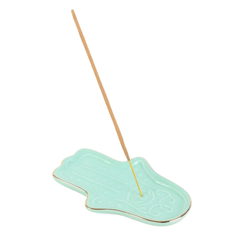Blue Hamsa Hand Incense Stick Holder - Image 2